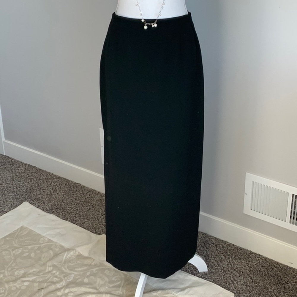 CLASSIC ANN TAYLOR Long Wool Blend Slit Skirt